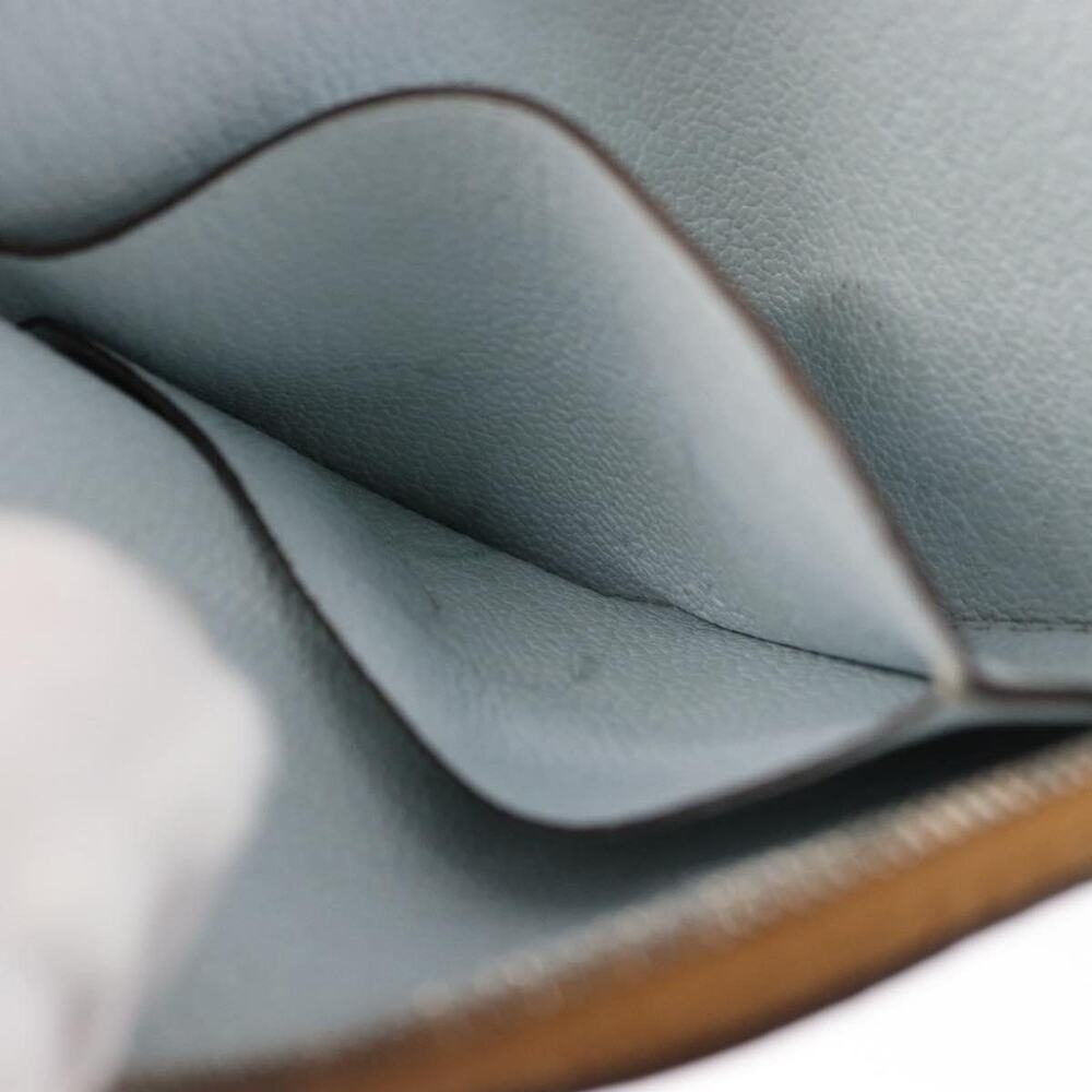 Hermes Leather Paddock Coin Purse Light Blue - Picture 12 of 13